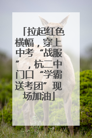 拉起红色横幅，穿上中考“战服”，杭二中门口“学霸送考团”现场加油