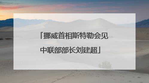 挪威首相斯特勒会见中联部部长刘建超