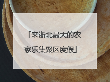 来浙北最大的农家乐集聚区度假