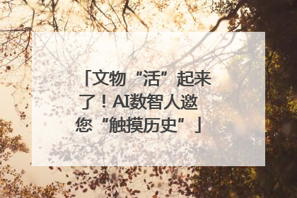 文物“活”起来了！AI数智人邀您“触摸历史”