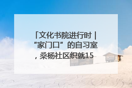 文化书院进行时｜“家门口”的自习室，桑杨社区织就15分钟学习生活圈