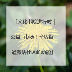 文化书院进行时｜公益+市场！辛店街道激活社区新动能
