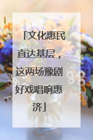 文化惠民直达基层，这两场豫剧好戏唱响惠济