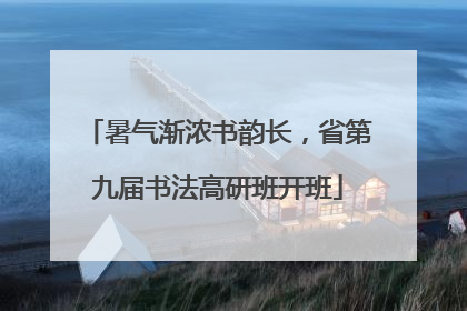 暑气渐浓书韵长，省第九届书法高研班开班
