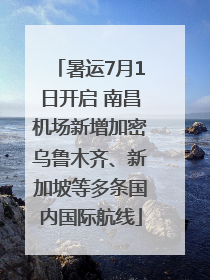 暑运7月1日开启 南昌机场新增加密乌鲁木齐、新加坡等多条国内国际航线