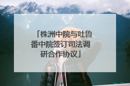 株洲中院与吐鲁番中院签订司法调研合作协议