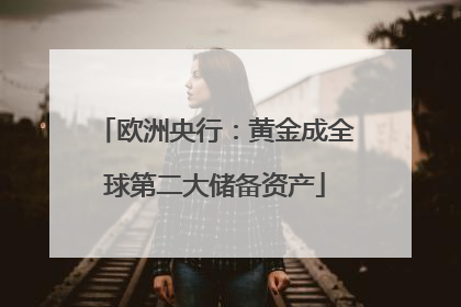 欧洲央行：黄金成全球第二大储备资产