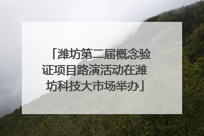 潍坊第二届概念验证项目路演活动在潍坊科技大市场举办