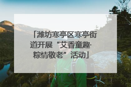 潍坊寒亭区寒亭街道开展“艾香童趣·粽情敬老”活动