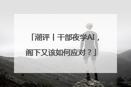 潮评丨干部夜学AI，阁下又该如何应对？