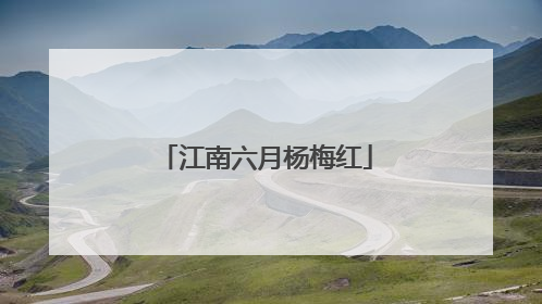 江南六月杨梅红