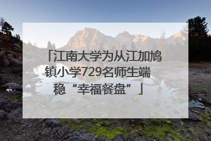 江南大学为从江加鸠镇小学729名师生端稳“幸福餐盘”