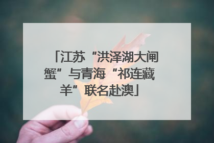 江苏“洪泽湖大闸蟹”与青海“祁连藏羊”联名赴澳