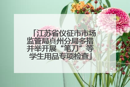 江苏省仪征市市场监管局真州分局多措并举开展“笔刀”等学生用品专项检查