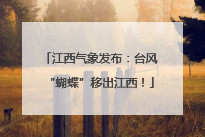江西气象发布：台风“蝴蝶”移出江西！