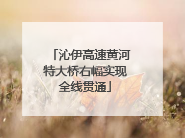沁伊高速黄河特大桥右幅实现全线贯通