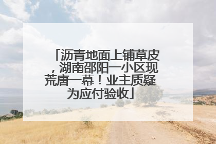 沥青地面上铺草皮，湖南邵阳一小区现荒唐一幕！业主质疑为应付验收