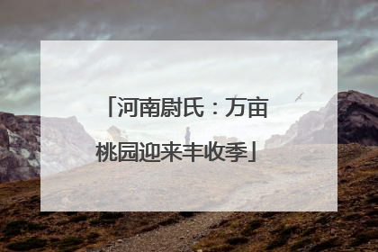 河南尉氏：万亩桃园迎来丰收季