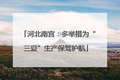河北南宫：多举措为“三夏”生产保驾护航