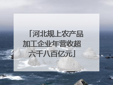 河北规上农产品加工企业年营收超六千八百亿元