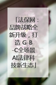 法保网：品牌战略全新升级，打造 G-B-C全场景AI法律科技新生态