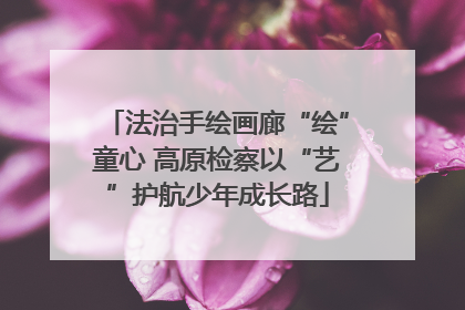 法治手绘画廊“绘”童心 高原检察以“艺”护航少年成长路