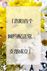 洛阳首个网约配送党支部成立