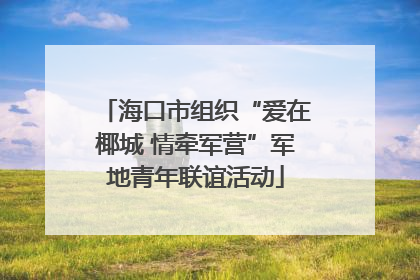 海口市组织“爱在椰城 情牵军营”军地青年联谊活动