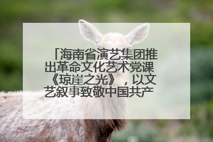 海南省演艺集团推出革命文化艺术党课《琼崖之光》，以文艺叙事致敬中国共产党成立104周年