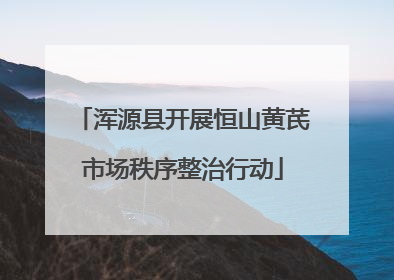 浑源县开展恒山黄芪市场秩序整治行动