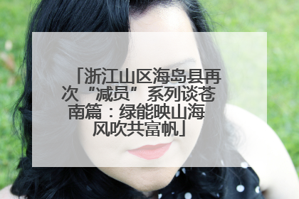 浙江山区海岛县再次“减员”系列谈苍南篇：绿能映山海 风吹共富帆