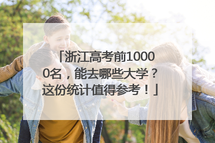 浙江高考前10000名，能去哪些大学？这份统计值得参考！