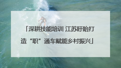 深耕技能培训 江苏盱眙打造“职”通车赋能乡村振兴