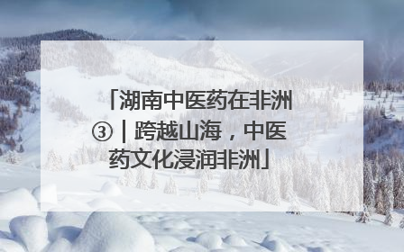 湖南中医药在非洲③｜跨越山海，中医药文化浸润非洲