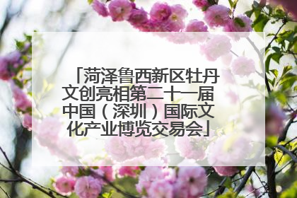 菏泽鲁西新区牡丹文创亮相第二十一届中国（深圳）国际文化产业博览交易会