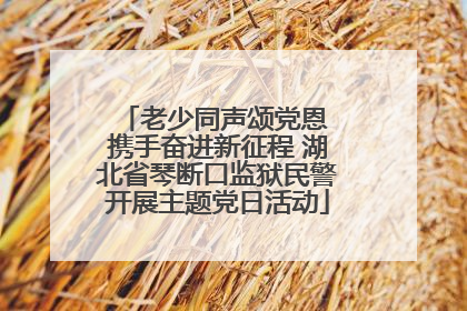 老少同声颂党恩 携手奋进新征程 湖北省琴断口监狱民警开展主题党日活动