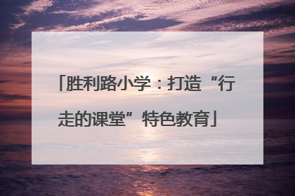 胜利路小学：打造“行走的课堂”特色教育