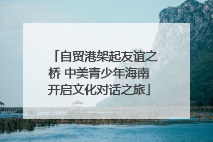 自贸港架起友谊之桥 中美青少年海南开启文化对话之旅