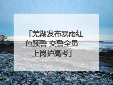 芜湖发布暴雨红色预警 交警全员上岗护高考