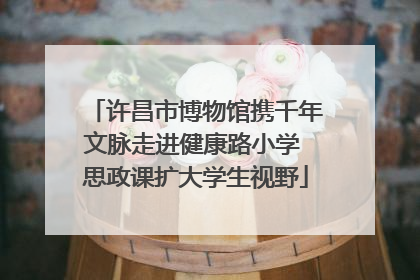 许昌市博物馆携千年文脉走进健康路小学 思政课扩大学生视野