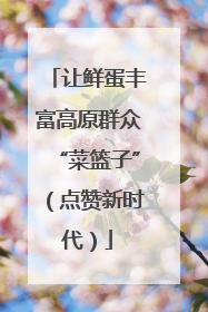 让鲜蛋丰富高原群众“菜篮子”（点赞新时代）