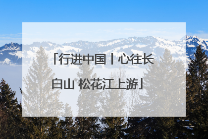 行进中国丨心往长白山 松花江上游