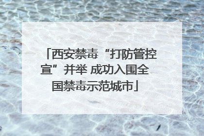 西安禁毒“打防管控宣”并举 成功入围全国禁毒示范城市