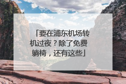 要在浦东机场转机过夜？除了免费躺椅，还有这些