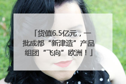 货值6.5亿元，一批成都“新津造”产品组团“飞向”欧洲！