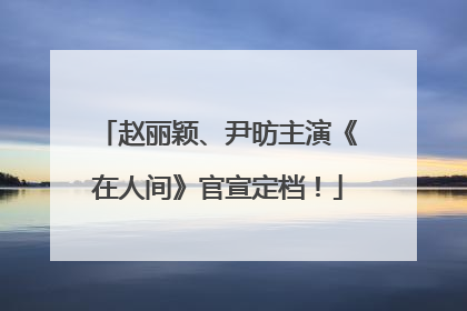 赵丽颖、尹昉主演《在人间》官宣定档！