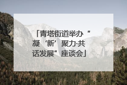 青塔街道举办“凝‘新’聚力·共话发展”座谈会