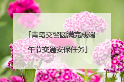 青岛交警圆满完成端午节交通安保任务