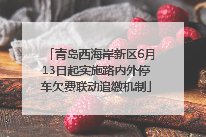 青岛西海岸新区6月13日起实施路内外停车欠费联动追缴机制