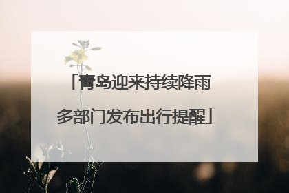 青岛迎来持续降雨 多部门发布出行提醒